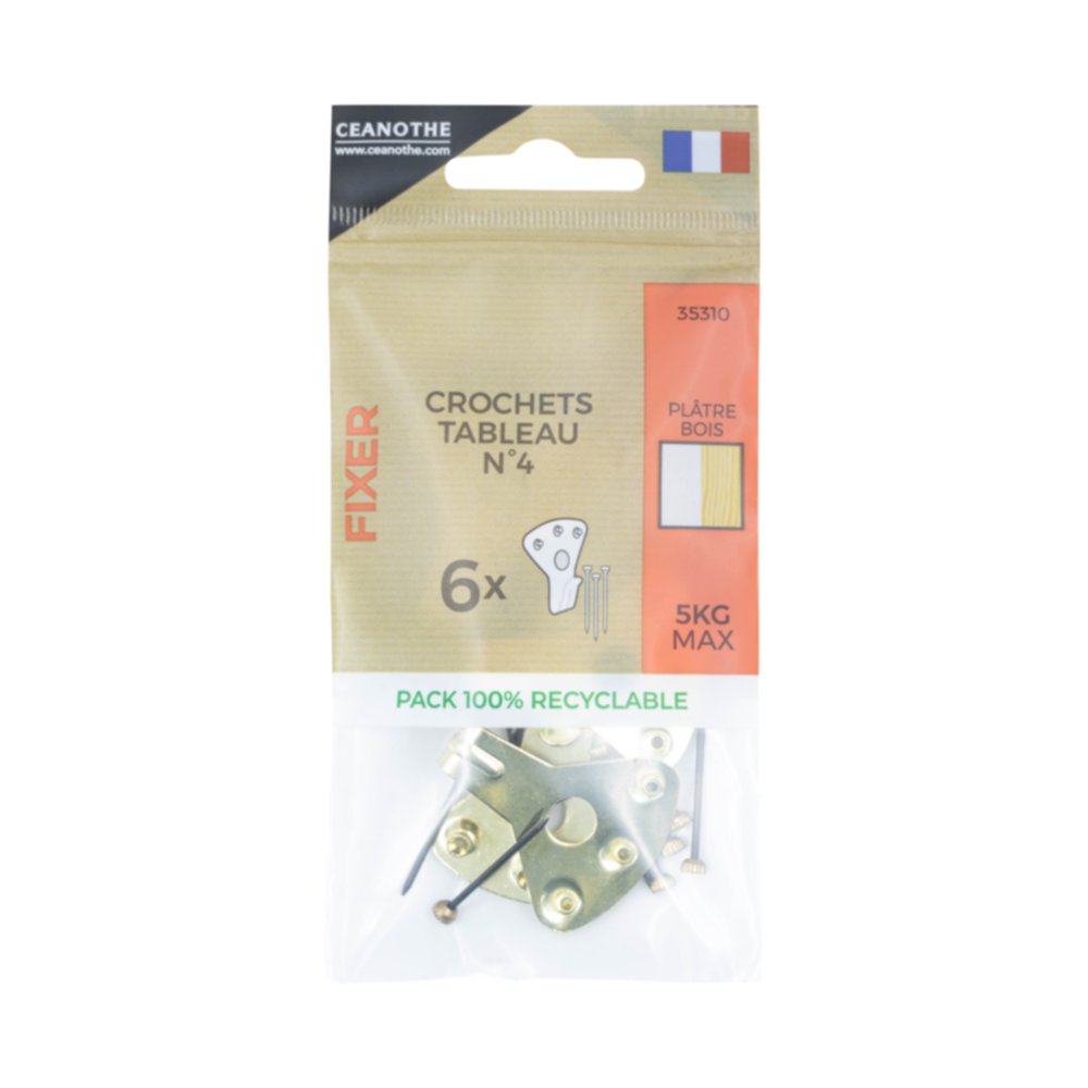 Sachet 6 crochets tableau n°4 - CEANOTHE