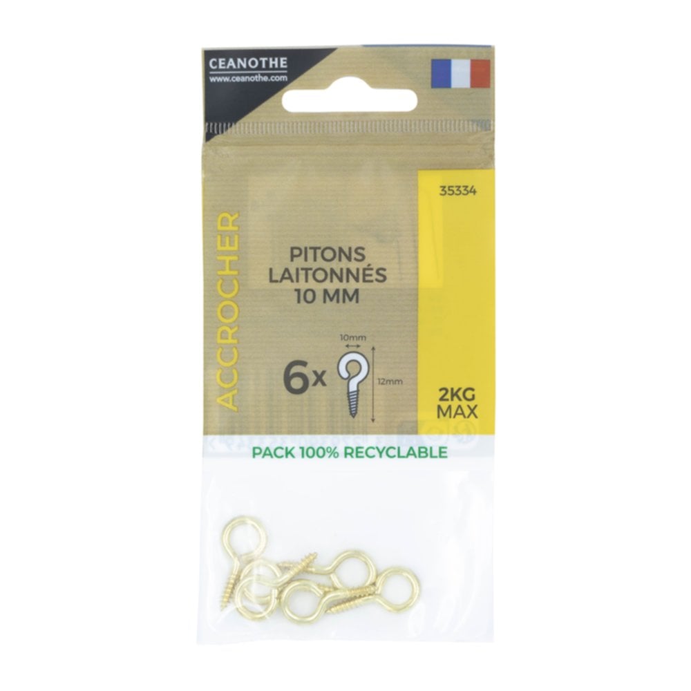 Sachet 6 pitons laitonnés 10mm - CEANOTHE