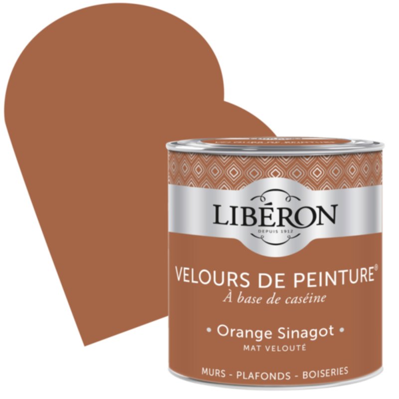Velours de peinture Orange Sinagot mat 0,5 L - LIBERON