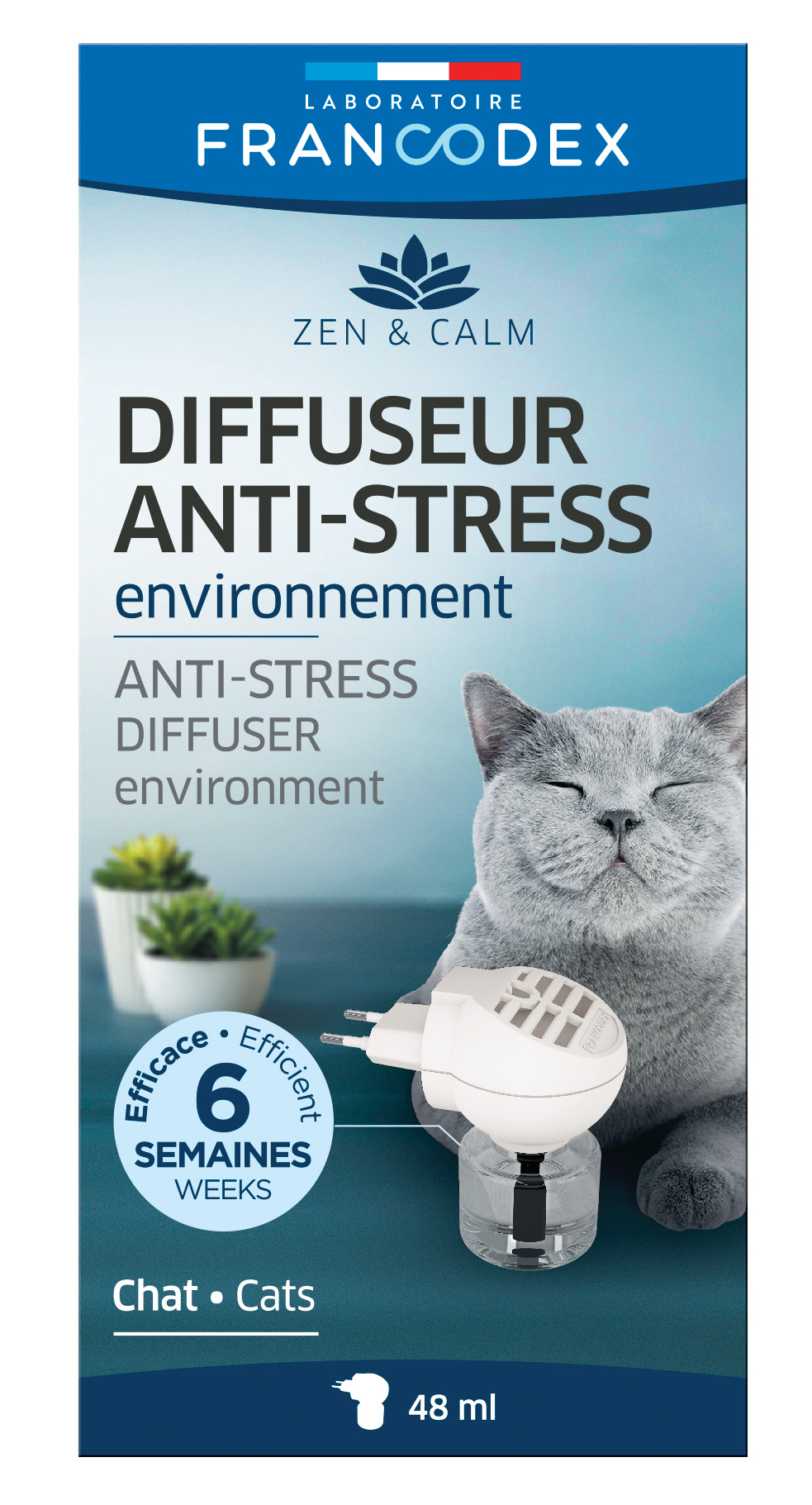 Diffuseur anti-stress chat 6 semaines 48ml - Mr Bricolage