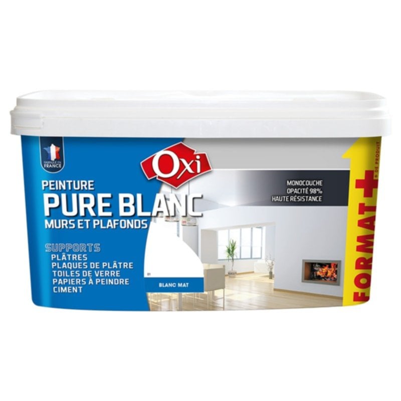 Peinture d'etanchéité murs/plafonds blanc mat 3 L - OXI