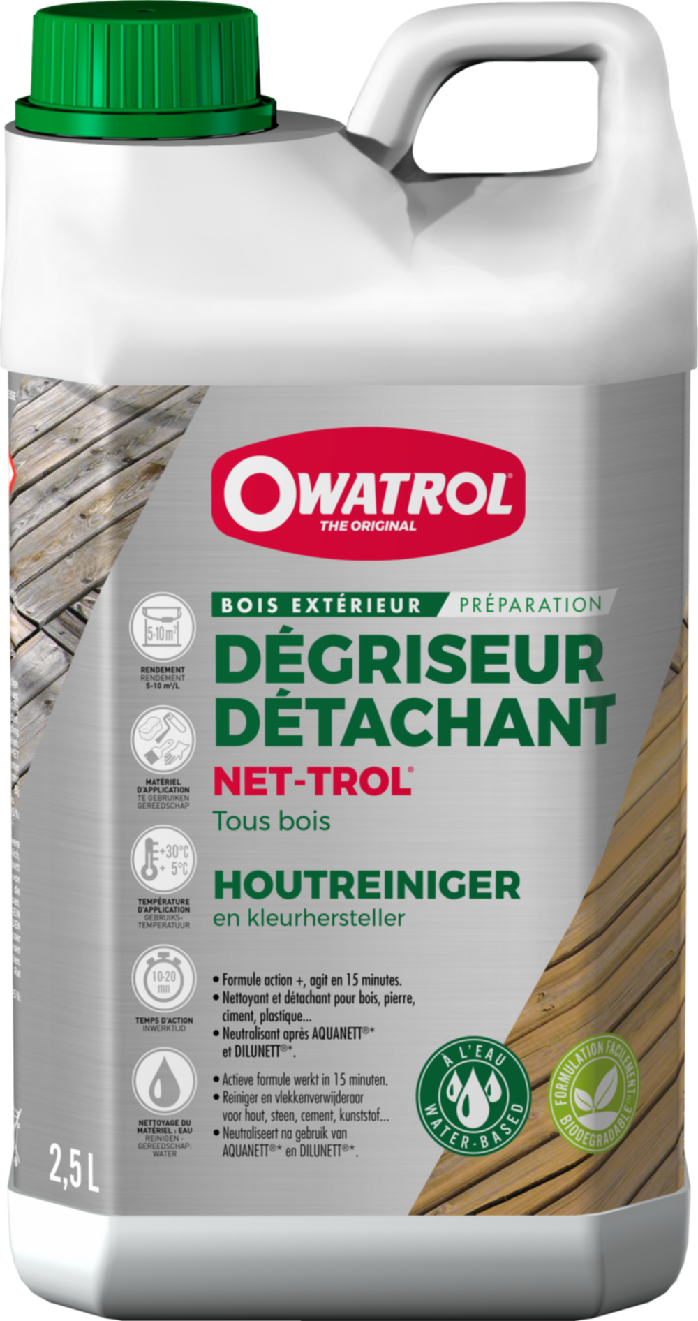 Dégriseur neutralisant gélifié Net-Trol bois 2,5 L - OWATROL