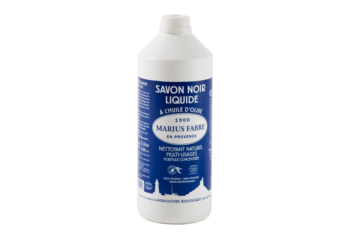 Savon noir liquide à l'huile d'olive 1 L - MARIUS FABRE