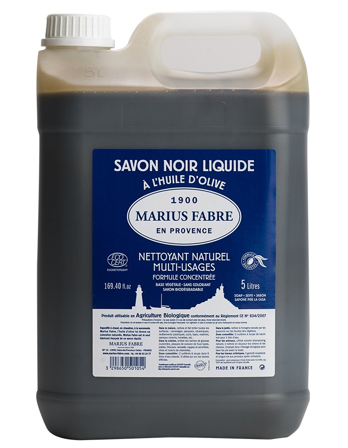 Savon noir liquide à l'huile d'olive 5 L - MARIUS FABRE