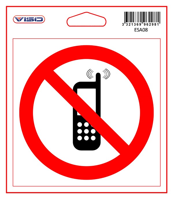 Adhesif portables interdits 115x115mm