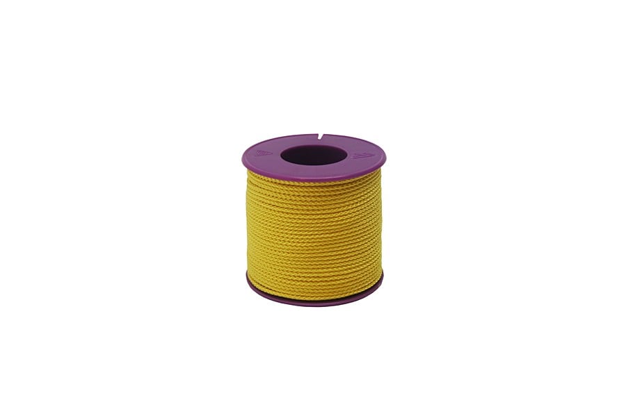 Tresse nylon ø1,5mm longueur :50m couleur fluo jaune 