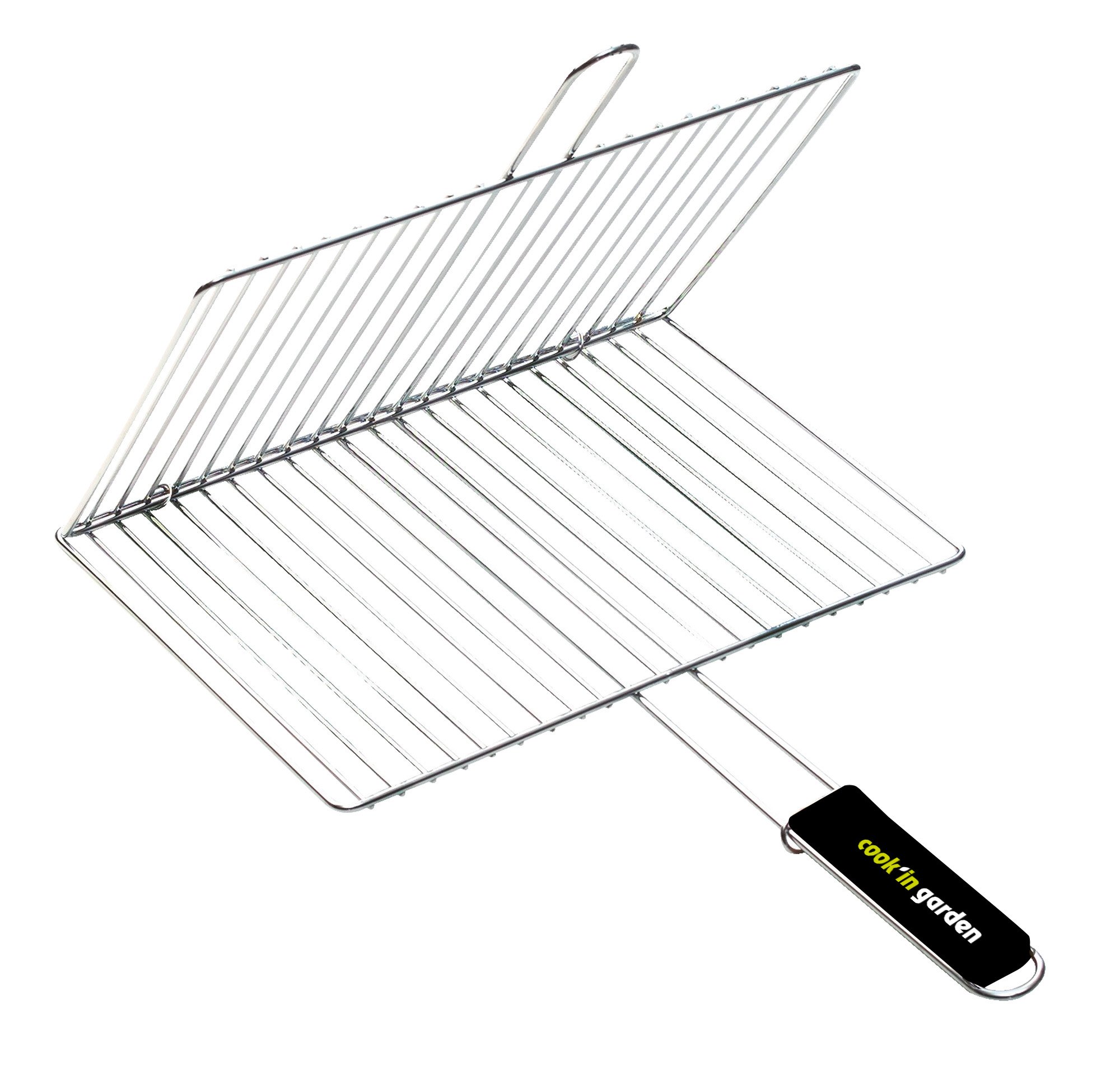 Grille Barbecue Double Acier Chromé 40x30cm - COOK'IN GARDEN