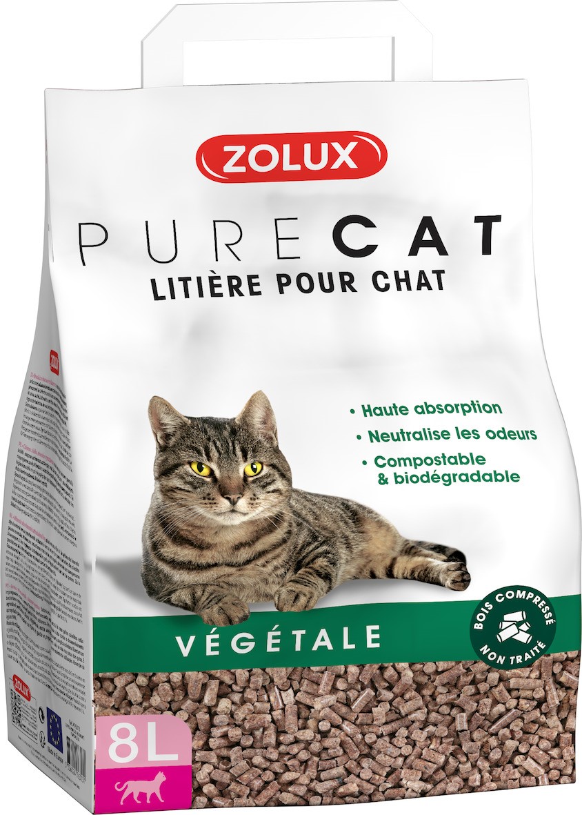 Litière végétale Purecat 8L - ZOLUX