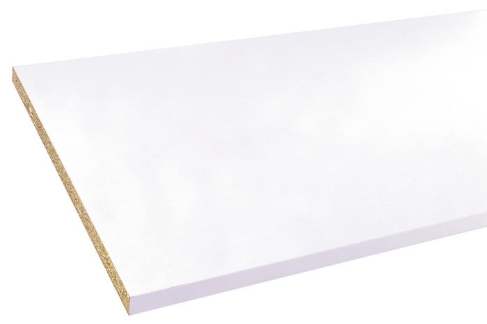 Tablette mélaminée blanc 2 chants 18 mm 2500 x 400 mm - SUPBOIS