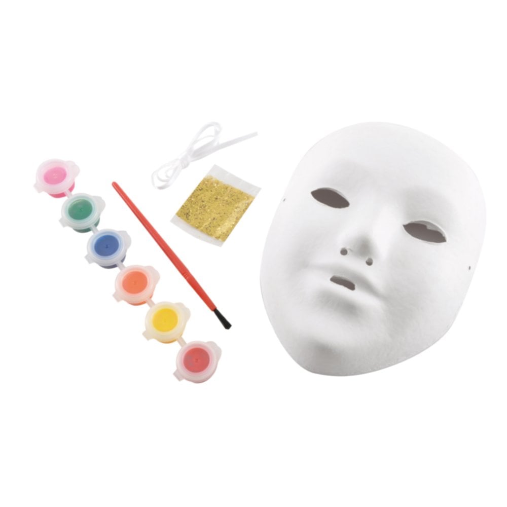 Kit masque à peindre avec peinture pinceau et paillettes - HOMEA