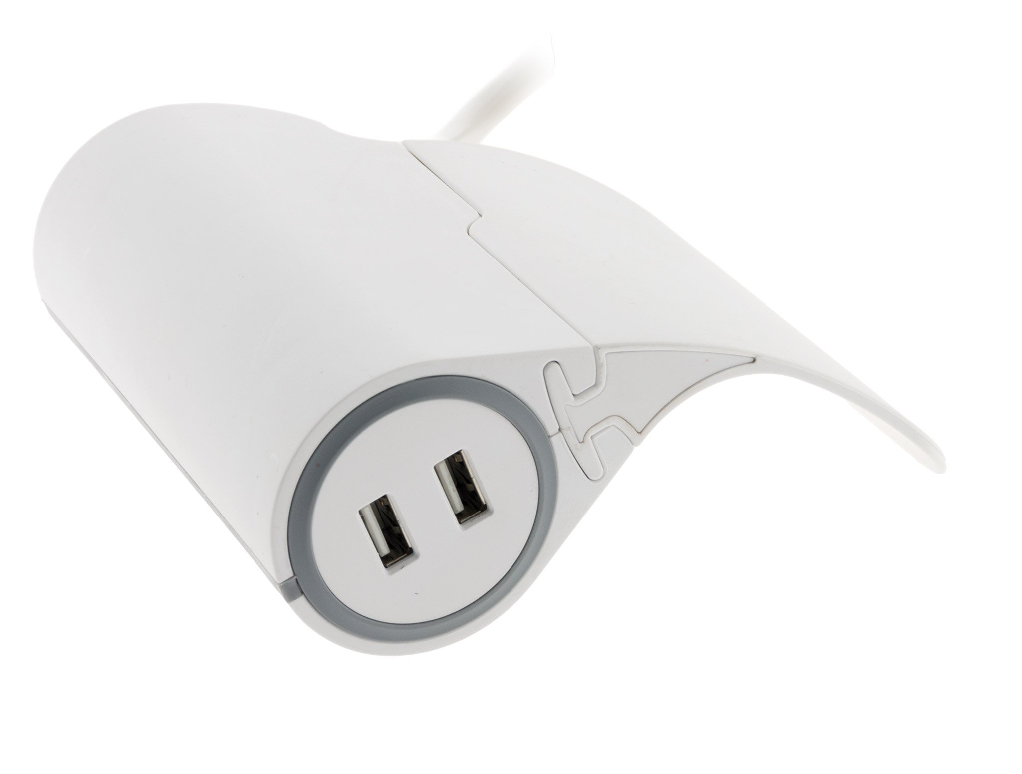 Multiprise canapé 1 prise 2P+T 16a + 2 USB blanc - THOMSON