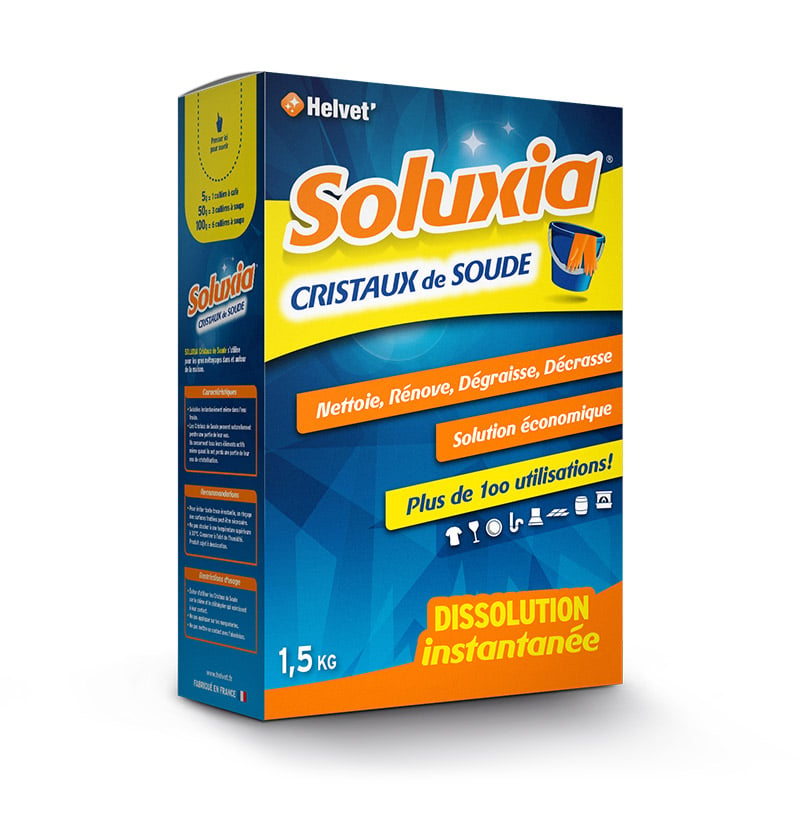 Cristaux de soude 1,5 kg - SOLUXIA