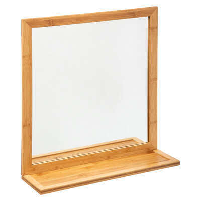 Miroir rectangulaire avec tablette bambou 51 x 30 cm - FIVES