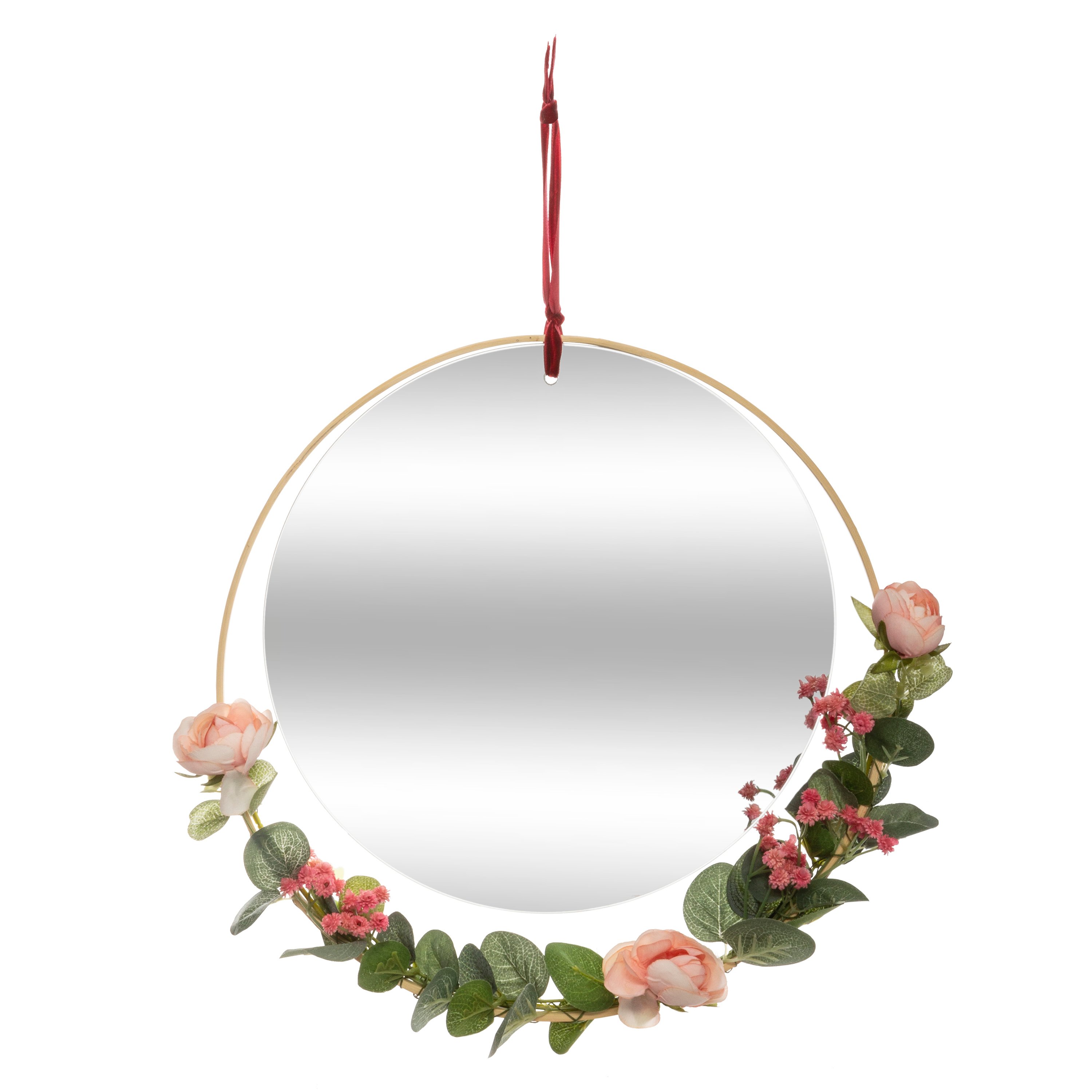 Miroir à décoration florale Poésie Ø33 cm - ATMOSPHERA