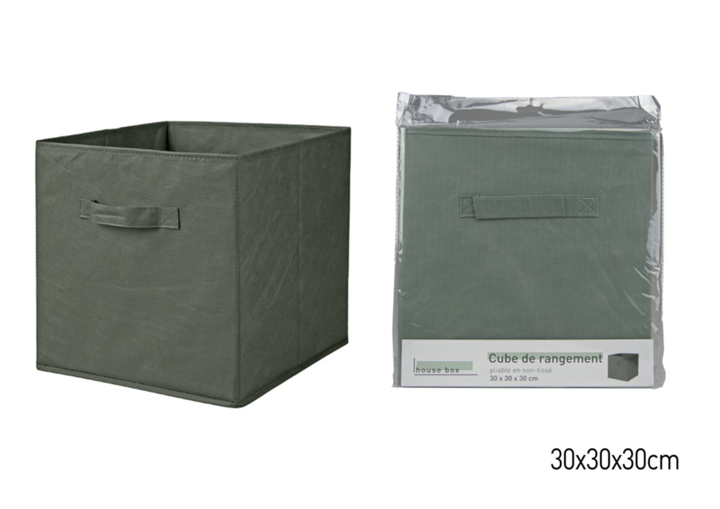 Cube de rangement pliable romarin 30 x 30 x 30 cm - KB8