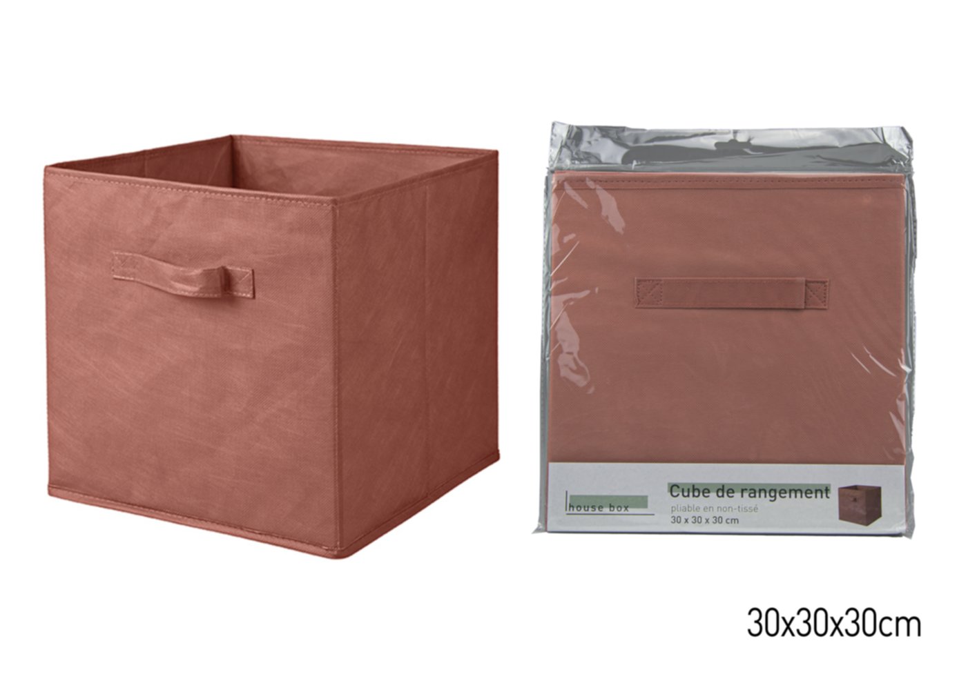 Cube de rangement pliable tomette 30 x 30 x 30 cm - KB8