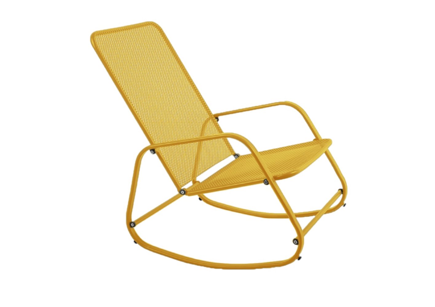 Rocking chair en acier jaune - KB8