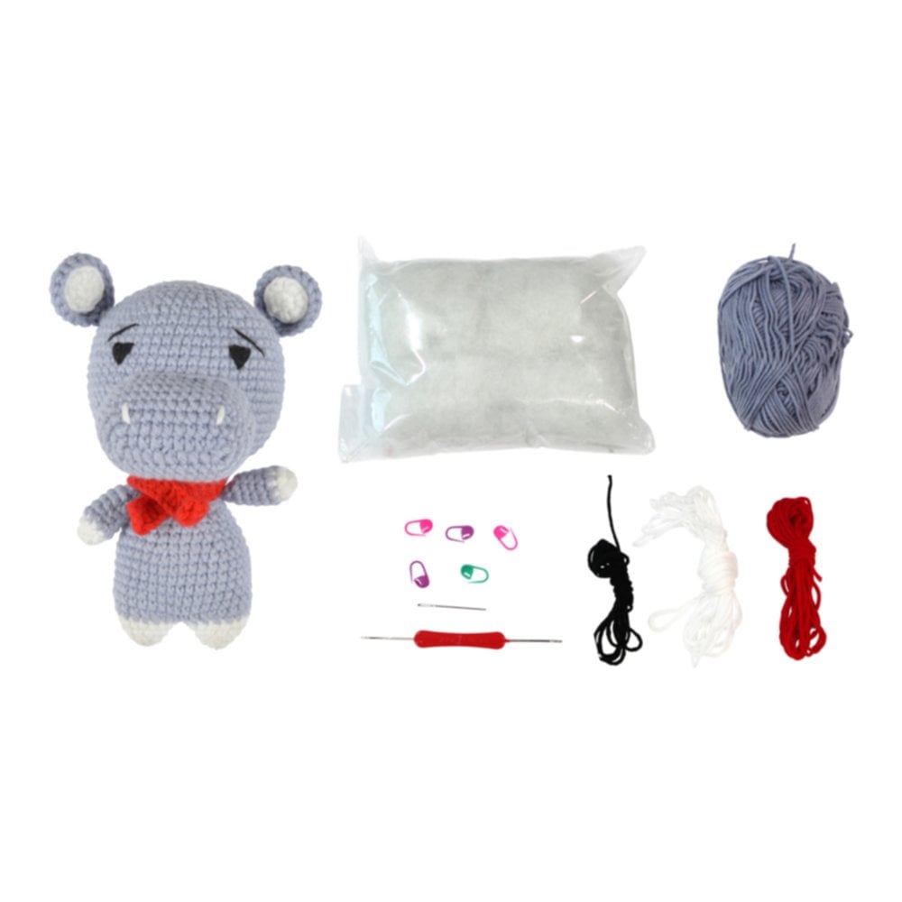 Kit complet crochet Hugo l'hippo H16 cm - HOMEA