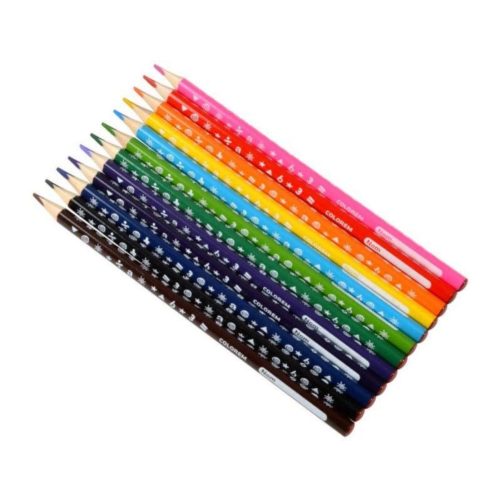 12 crayons de couleur en pochette - HOMEA