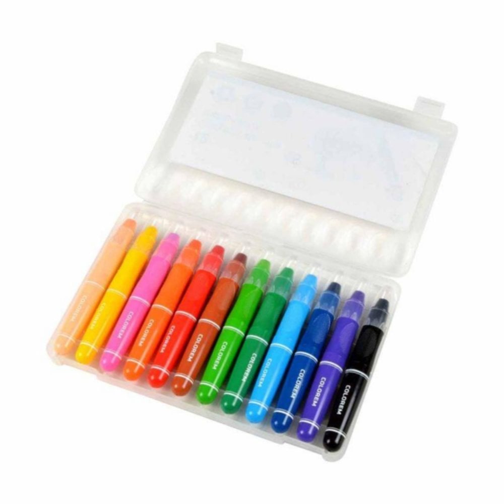 12 crayons cire ultra doux en boîte - HOMEA