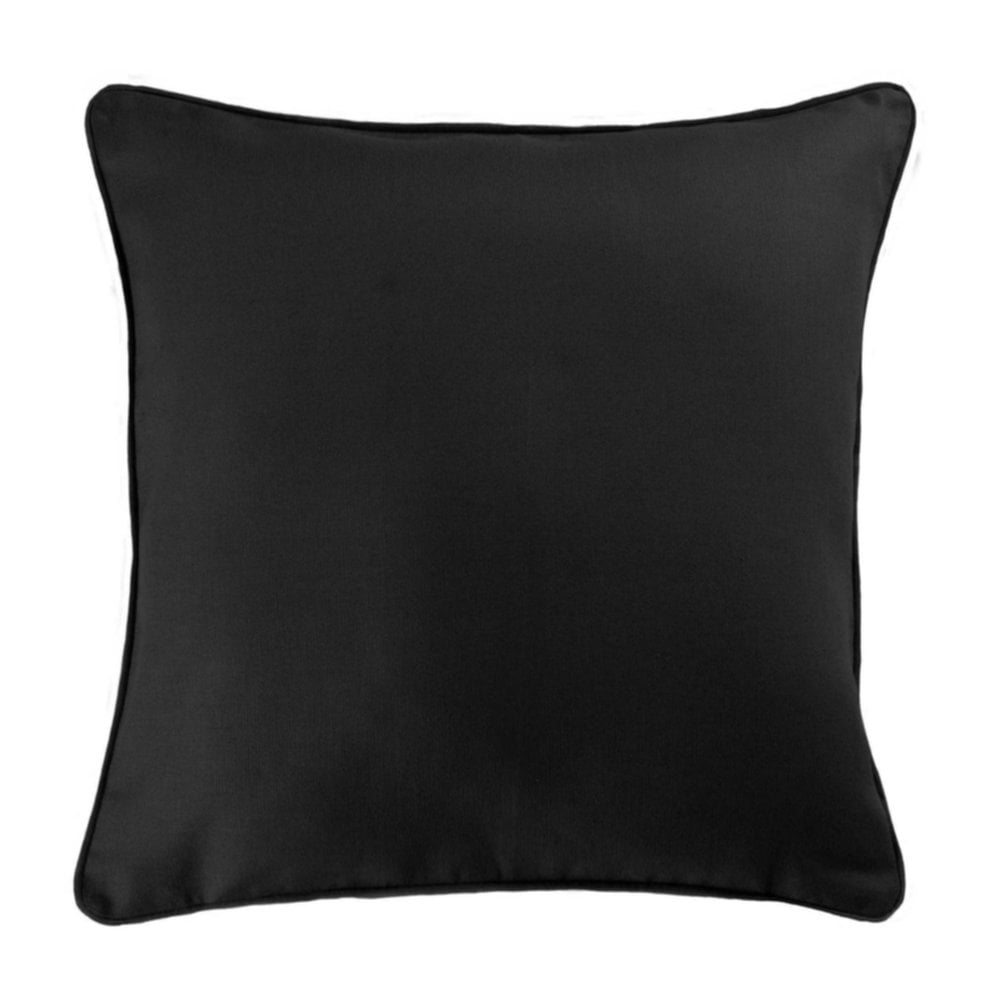 Coussin passepoil Panama 60 x 60 cm noir - D.D'INTERIEUR