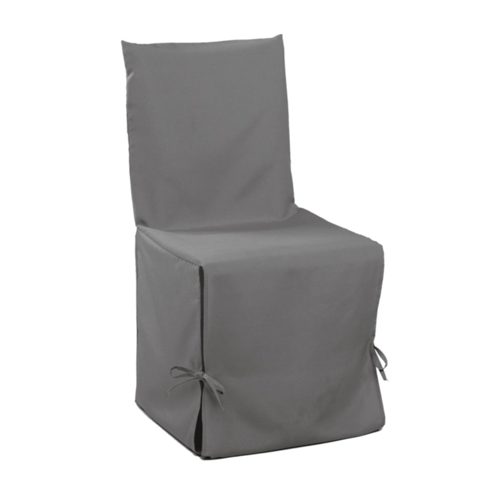 Housse de chaise nouettes Essentiel 50 x 50 x 50 cm gris