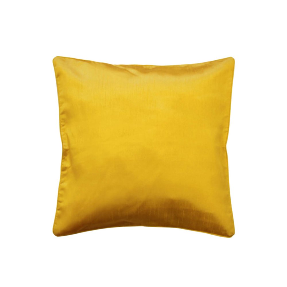 Housse de coussin Shana unie moutarde - D.D'INTERIEUR