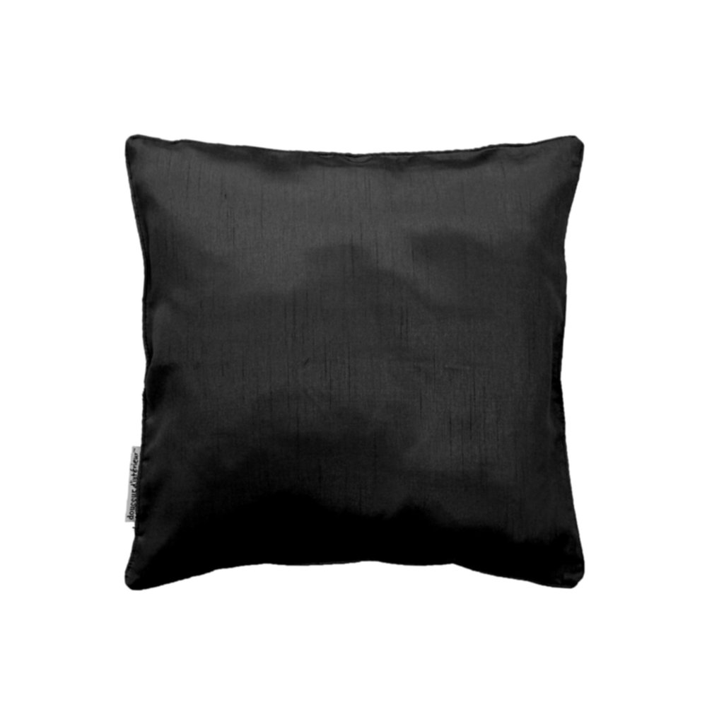 Housse de coussin Shana unie noir - D.D'INTERIEUR