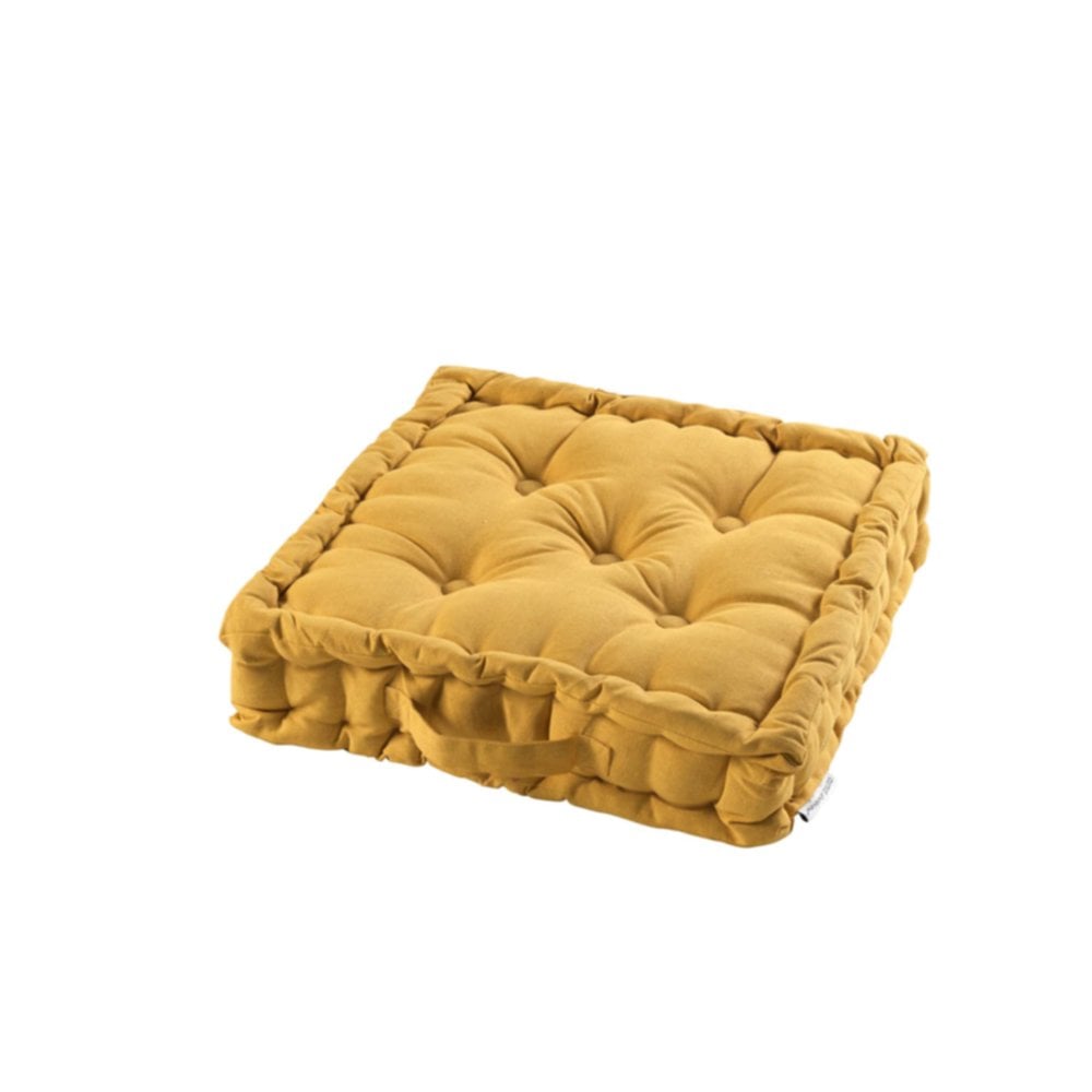 Coussin de sol Panama 45 x 45 cm jaune - D.D'INTERIEUR