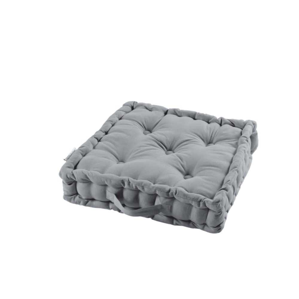 Coussin de sol Panama 45 x 45 cm gris clair - D.D'INTERIEUR