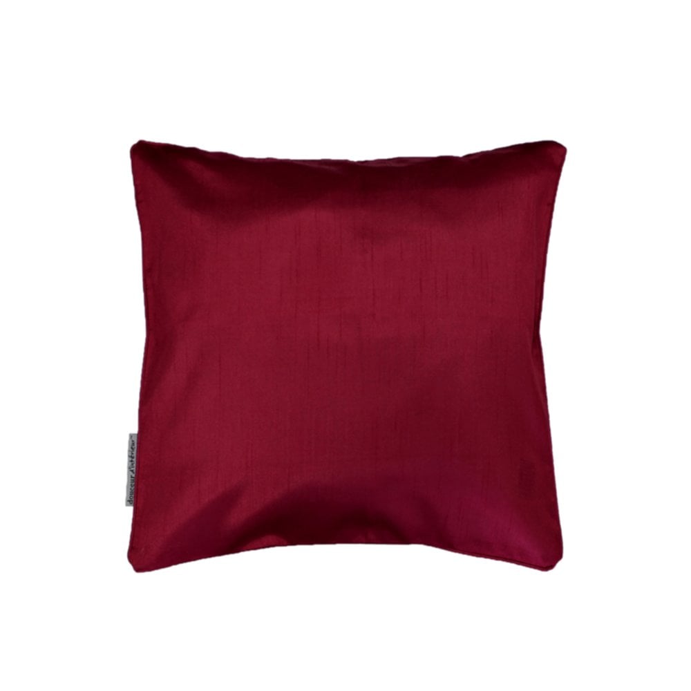 Housse de coussin Shana unie bordeaux - D.D'INTERIEUR