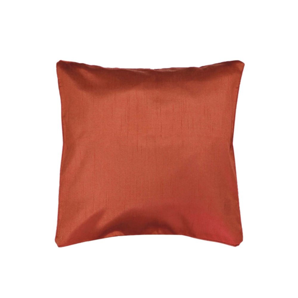 Housse de coussin Shana unie terracotta - D.D'INTERIEUR