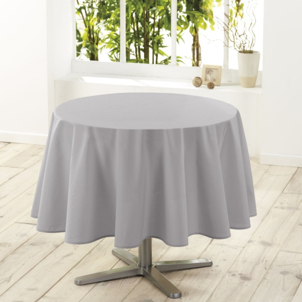 Nappe ronde Ø180 cm Essentiel gris - D.D'INTERIEUR