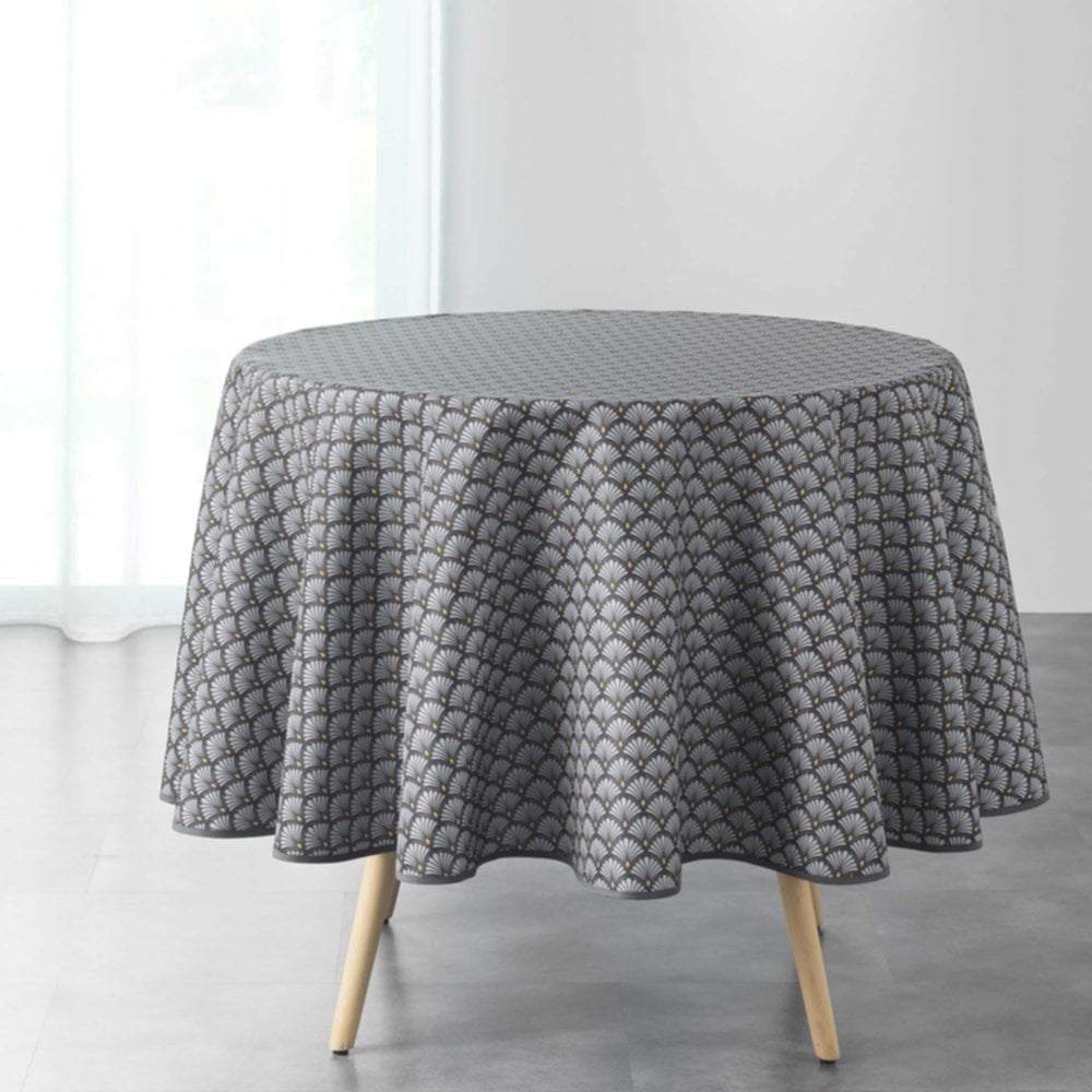 Nappe ronde Ø180 cm Artchic anthracite - D.D'INTERIEUR