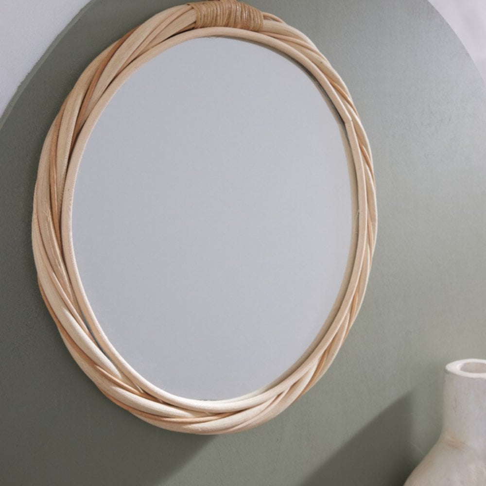 Miroir rond branche torsadées Matisse Ø48 cm naturel - TODAY