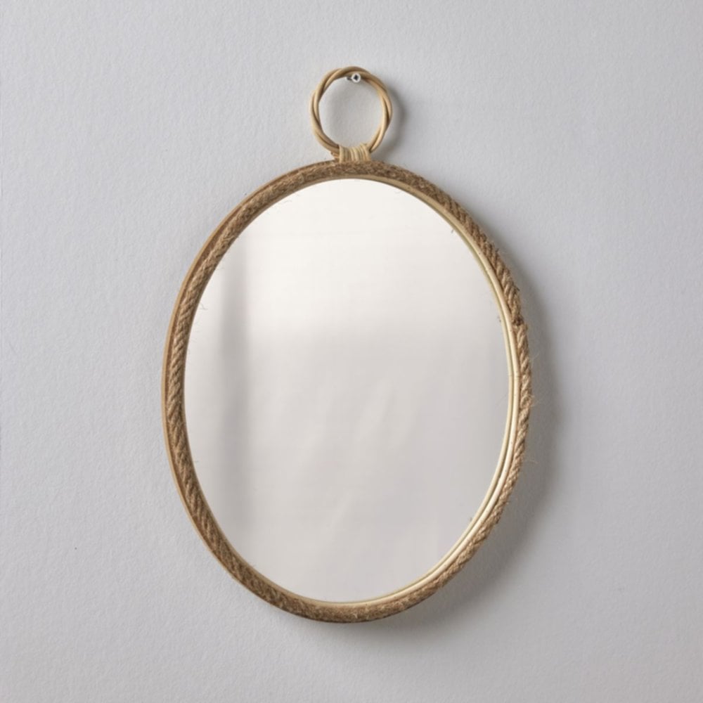 Miroir rond cordage simple French Port Ø40 cm jute - TODAY