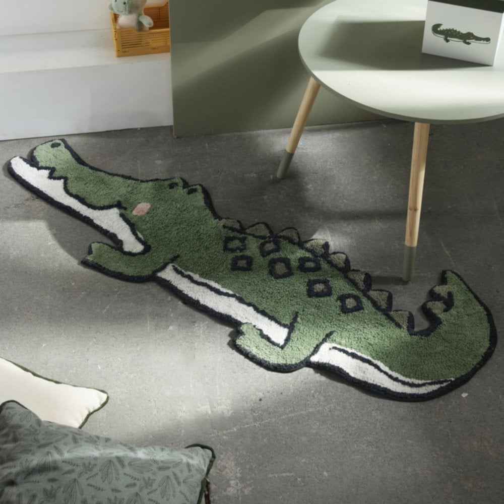 Tapis tufté Croco Le roi de la jungle 130 x 46 cm - TODAY