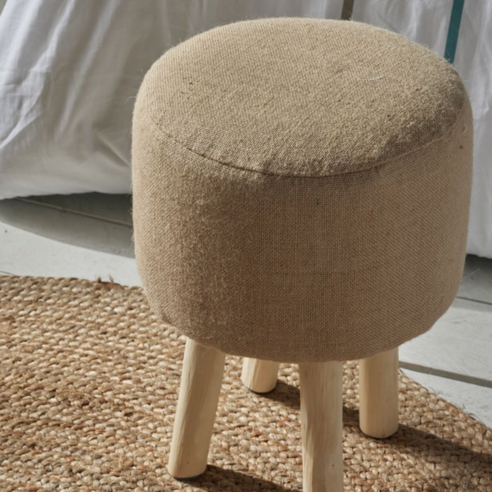 Tabouret d'appoint jute D30 x 40 cm naturel - TODAY