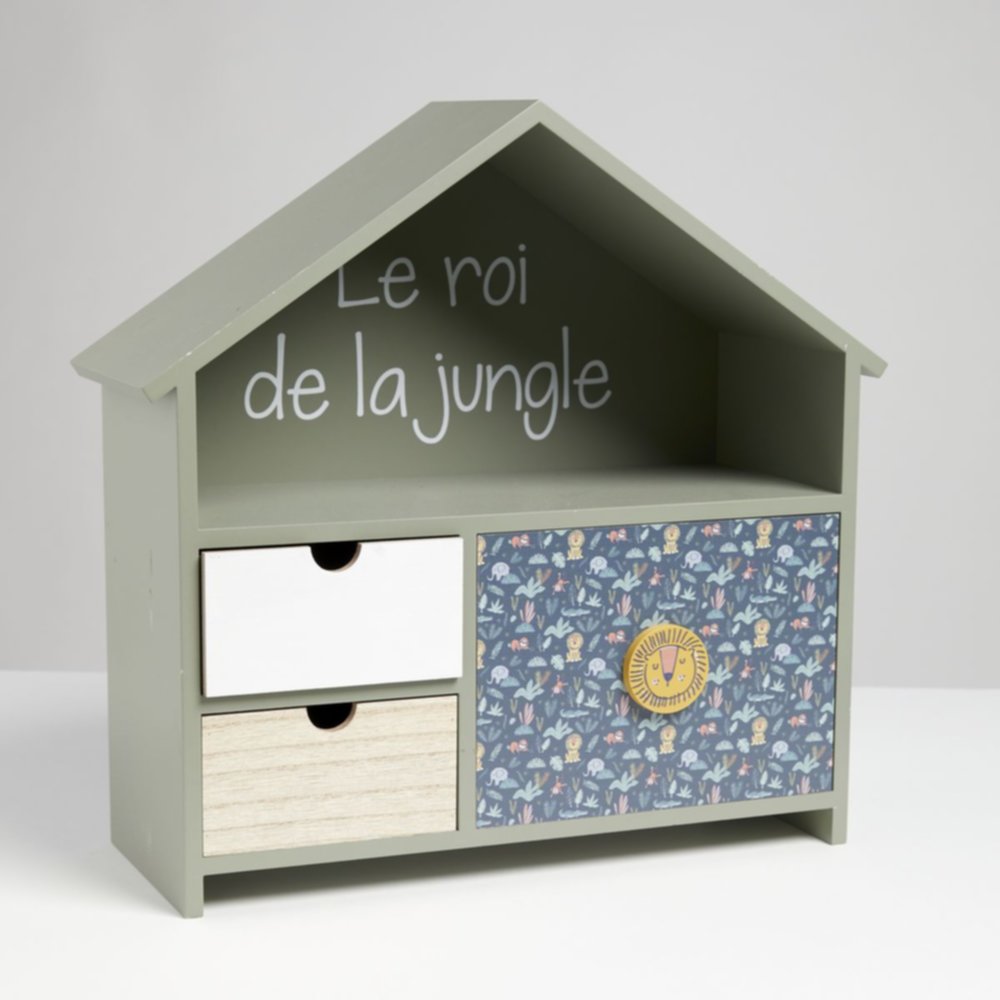 Boîte maison Le roi de la jungle 42 x 42 x 34 cm - TODAY