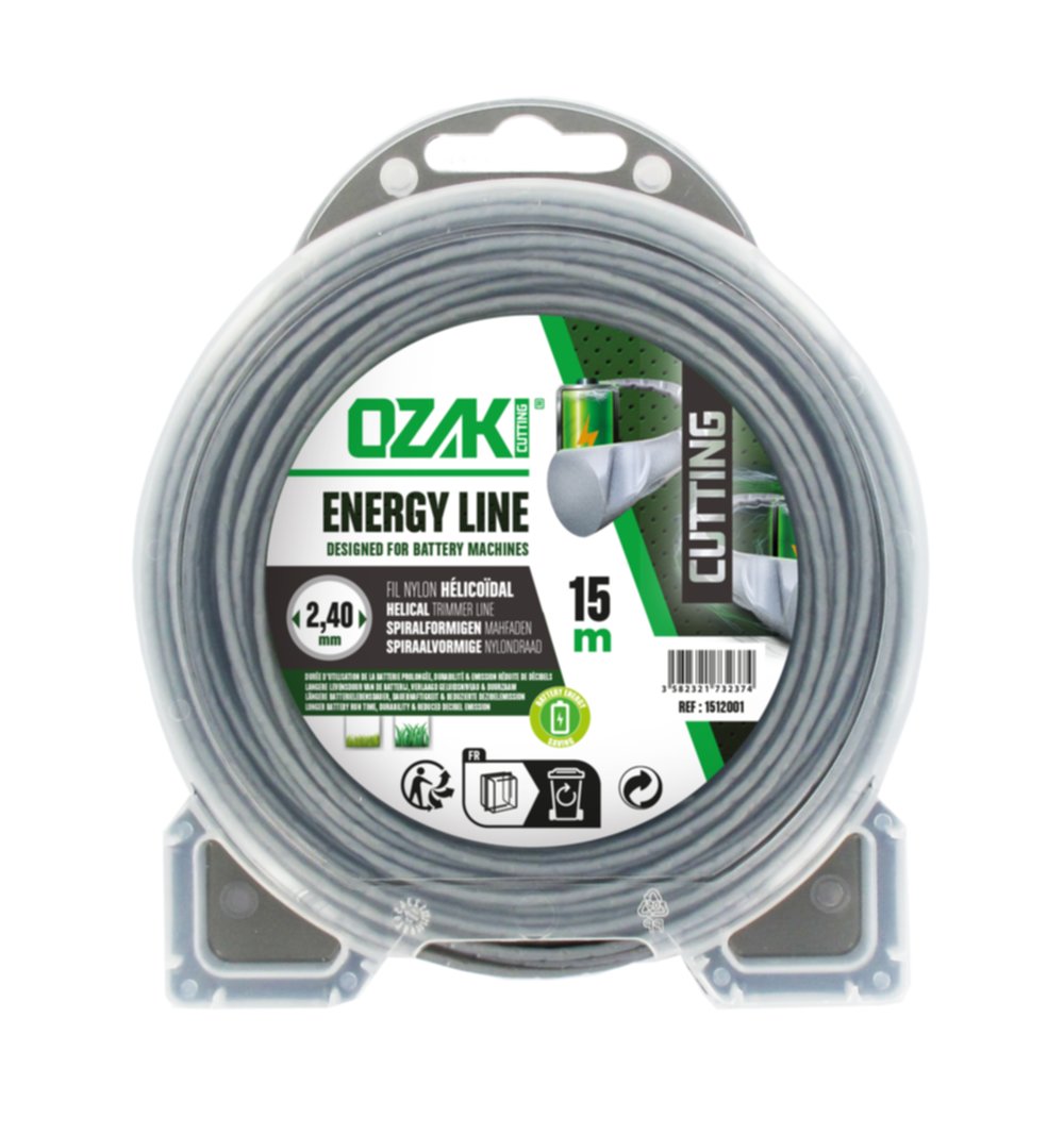 Fil nylon rond Energy Line 1,6 mm - OZAKI