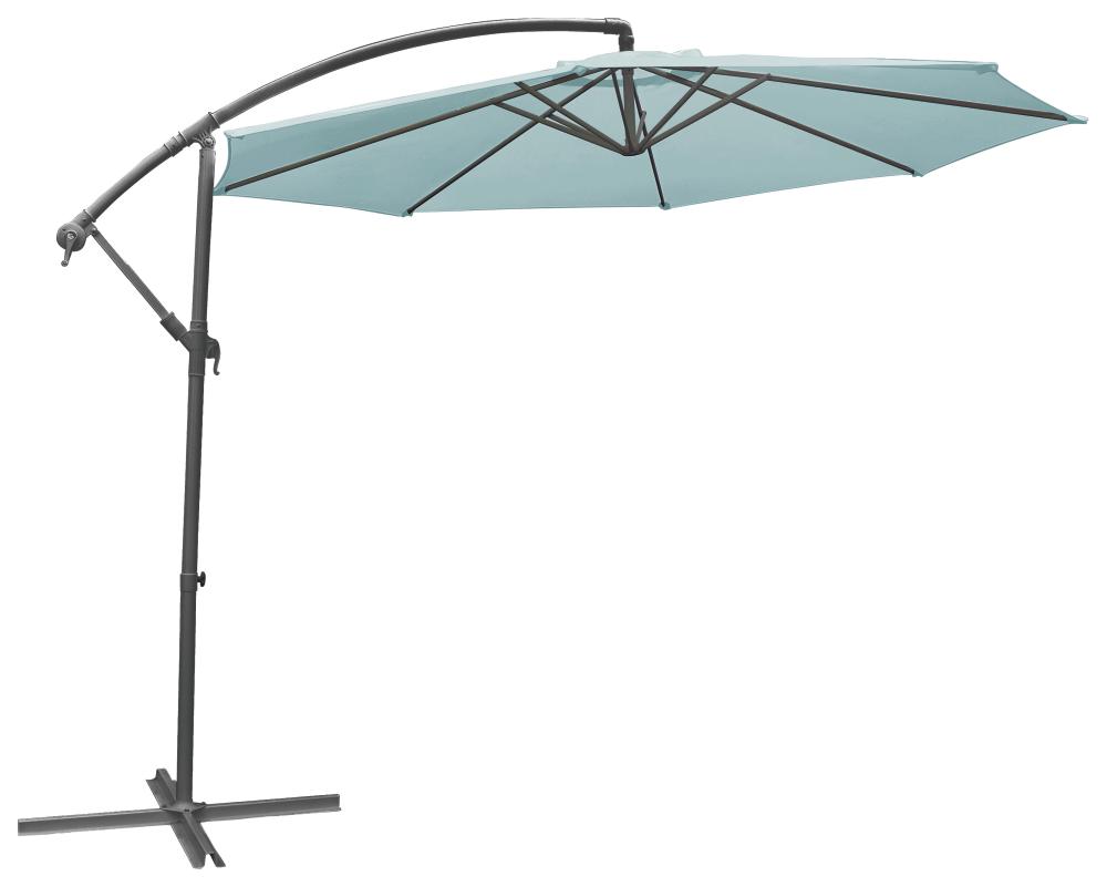 Parasol déporté Alto3 Ø3m bleu island - INVENTIV