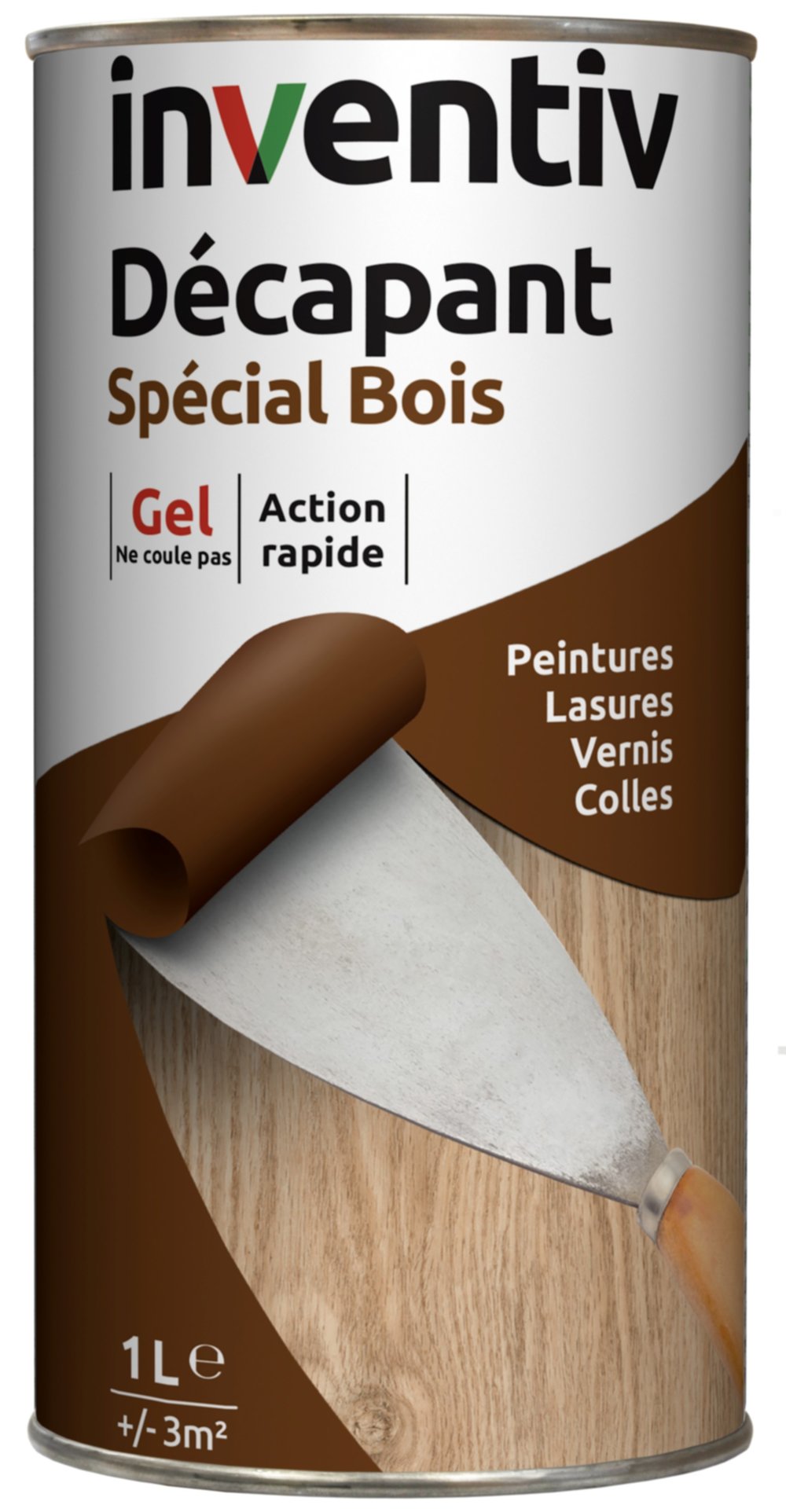 Décapant gel spécial bois 1 L - INVENTIV