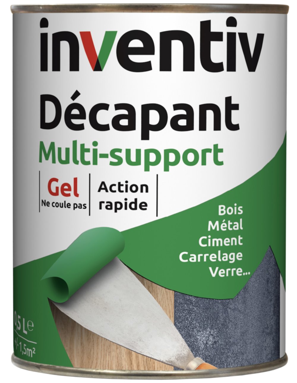 Décapant gel multisupport action rapide 0,5 L - INVENTIV