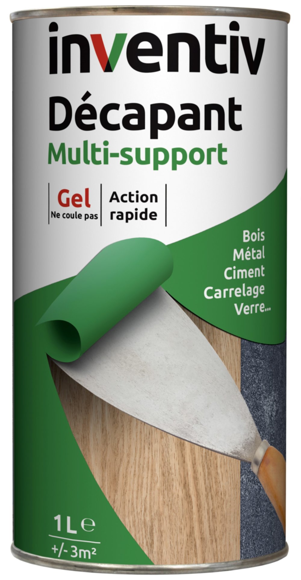 Décapant gel multisupport action rapide 1 L - INVENTIV