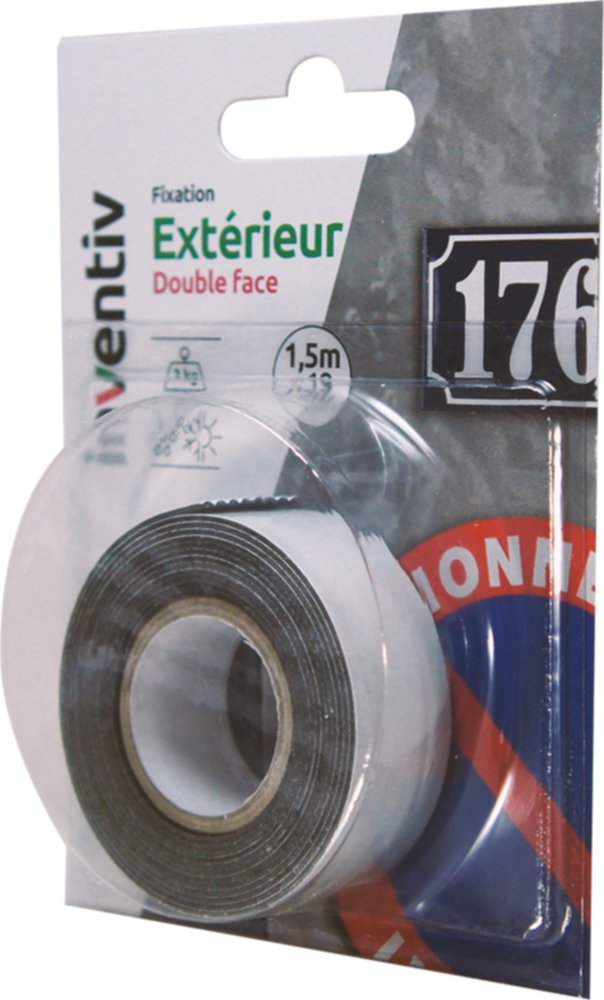 Double-face adhésif extérieur 1,5mx19mm - INVENTIV