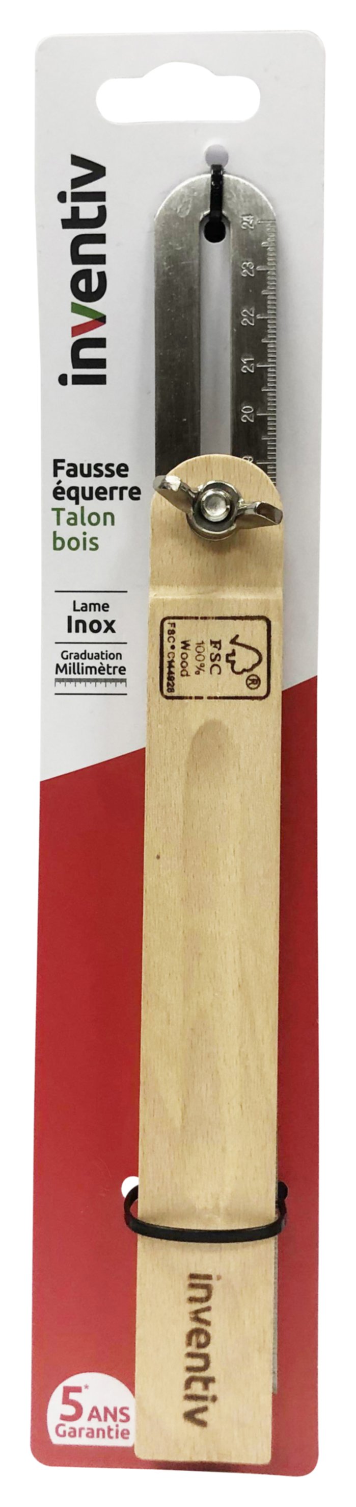 Fausse équerre bois fsc 100% 25 cm - INVENTIV