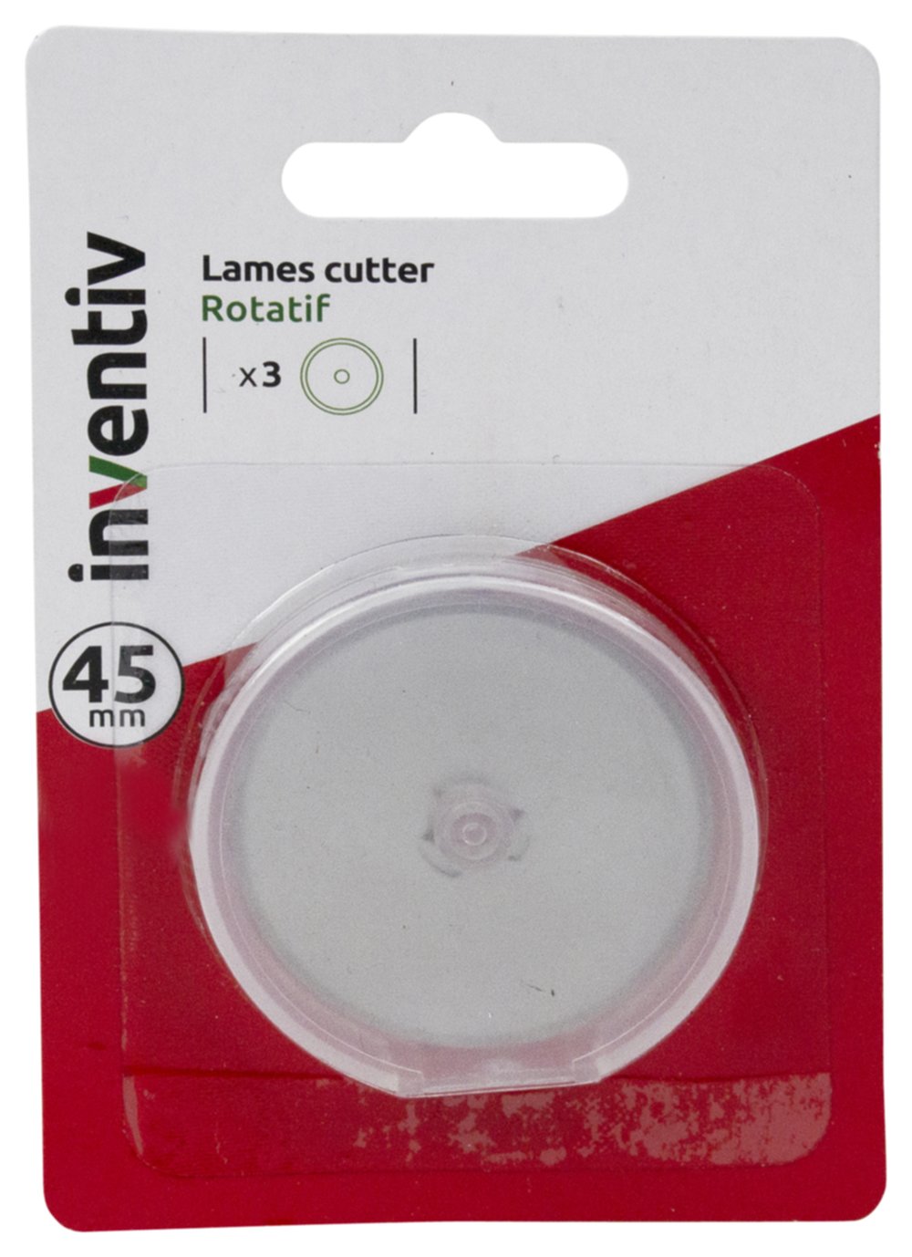 3 lames rondes pour cutter rotatif - INVENTIV