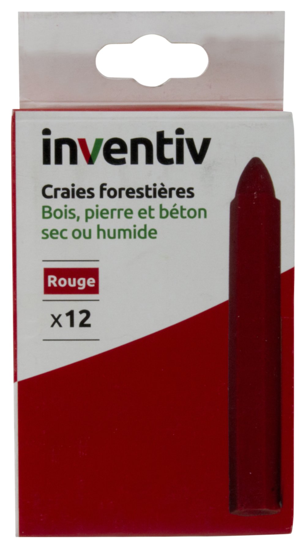 12 craies forestières rouges - INVENTIV