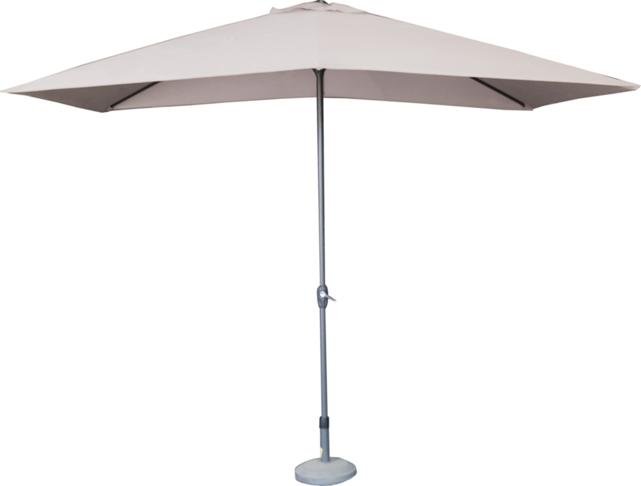 Parasol droit Chypre 3x2m gris - INVENTIV