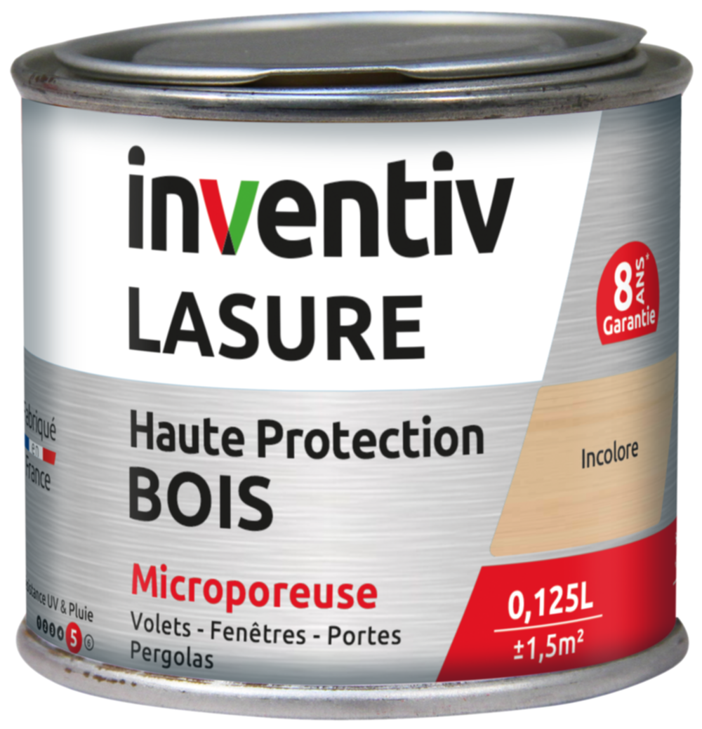 Lasure 8 ans chêne moyen 0,125 L - INVENTIV